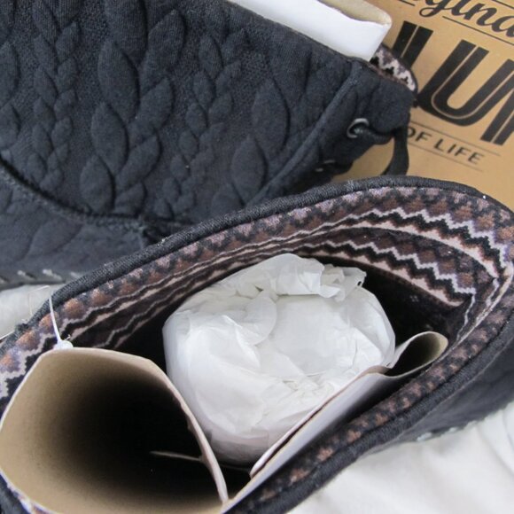 New in Box - Muk Luks Black Hoboken Ankle Boots - 6.5 - Picture 6 of 10